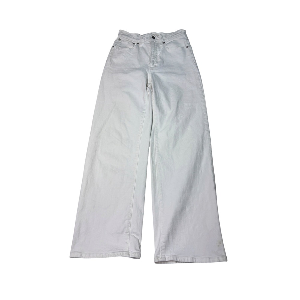 Madewell The Perfect Vintage Wide-Leg Crop Jean White Womens Size 24X27